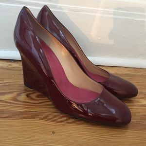 Kate Spade maroon wedges size 9.5